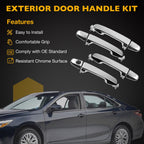 Exterior Door Handles Front Rear LH RH for Toyota 2012 2017 Camry Chrome 4 Piece