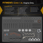 G4FD 1.6L Engine Rebuild Overhaul Kit Pistons Rings for Hyundai Kia Soul