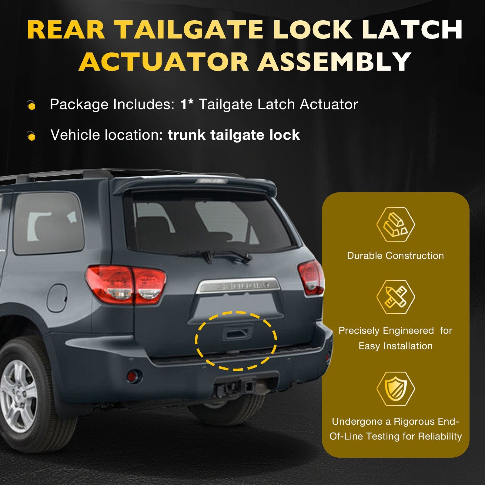 691100C041 Trunk Latch Tailgate Lock Actuator w Power for Toyota 08 21 Sequoia