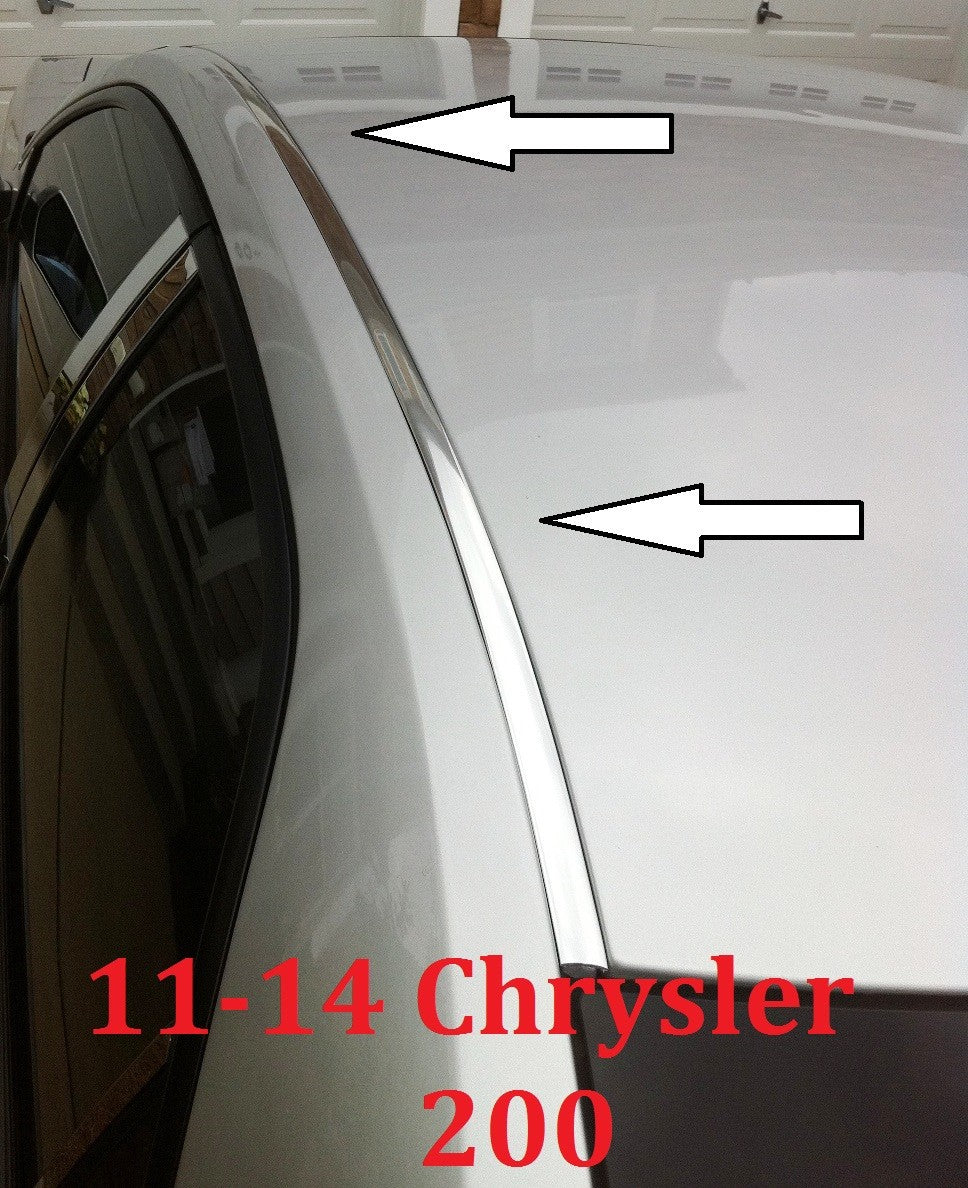 Chrome Roof Top Trim Molding Kit for 2011-2014 Chrysler 200