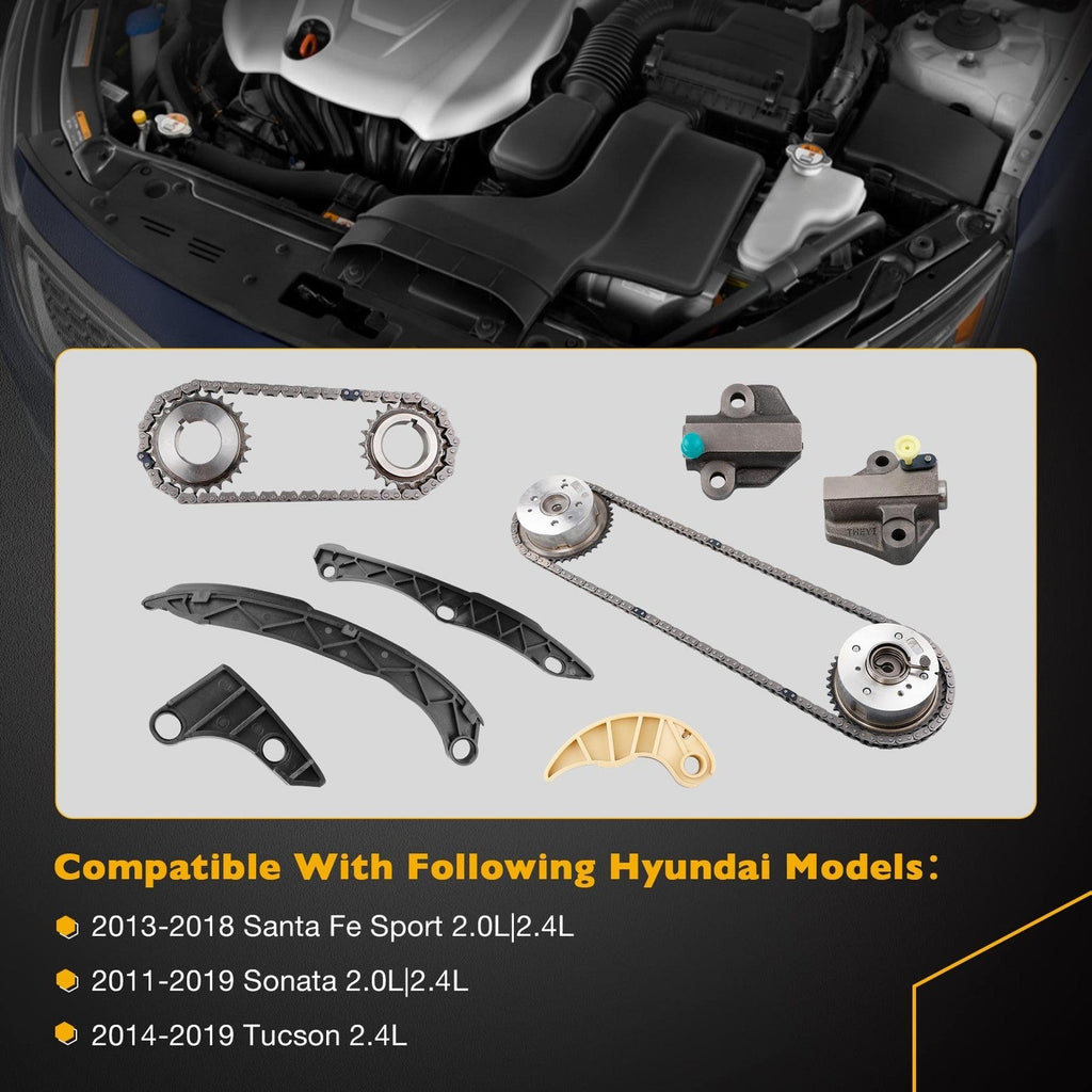 2.4L Timing Chain Kit w/ VVT Gear for Hyundai Kia Sonata Tucson Optima Sorento