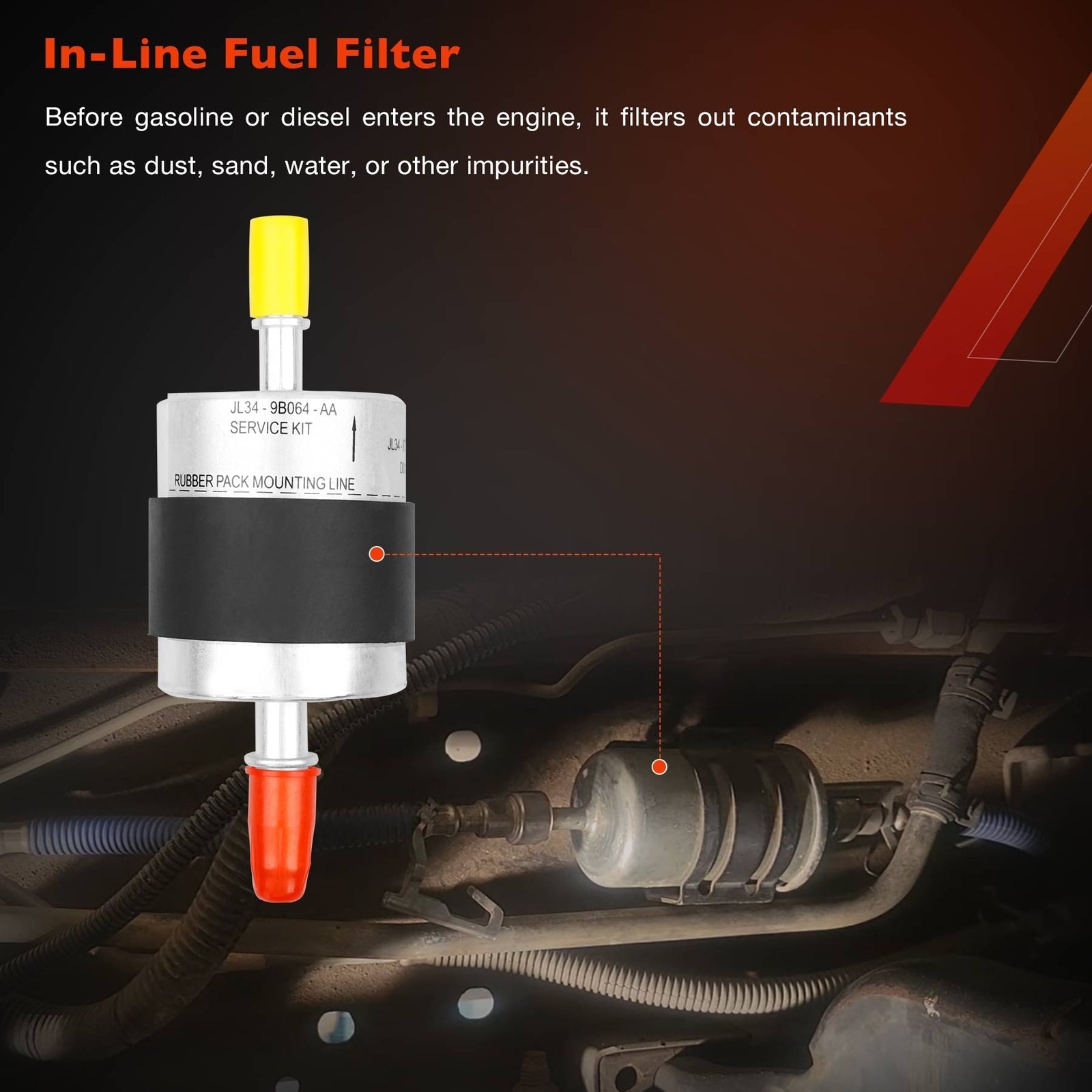 FD4627 Inline Diesel Fuel Filter Kit for Ford F 150 2018 2020 3.0L Engines