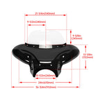 Front Batwing Fairing Windshield for Harley Yamaha Honda Motorcycle ABS