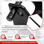 Black Gooseneck Trailer Lock with Key for RVs Livestock Haulers Trailers