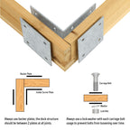 Stationary Floating Dock Inside Corner Kit 4 Inside Corners 8 Backer Plates