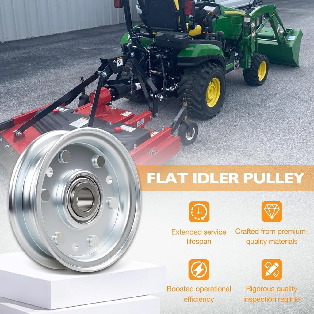 164090 Idler Flat Pulley for King Kutter RFM Series 4 5 6 ft Lawn Tractor