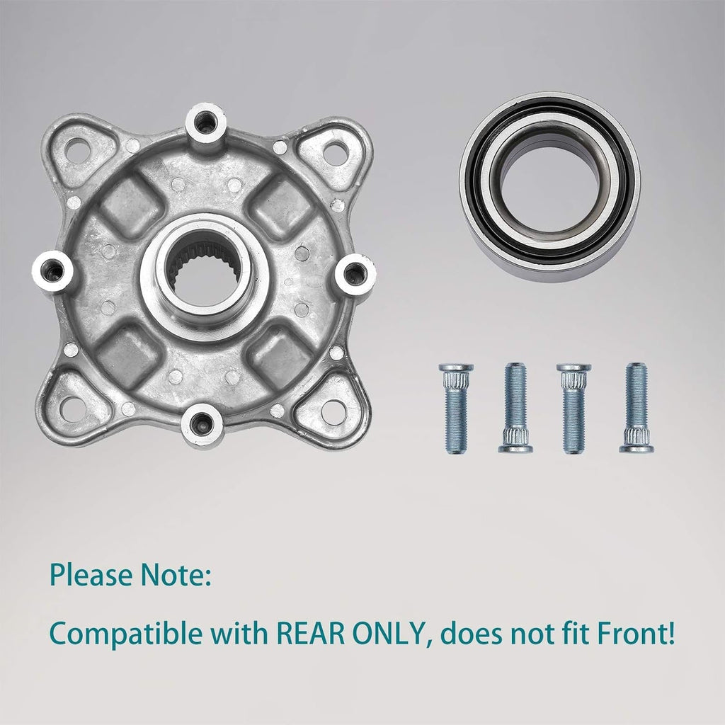 Rear Wheel Hub Bearing and Studs Kit for Polaris Ranger 500 450 400 800 700 570