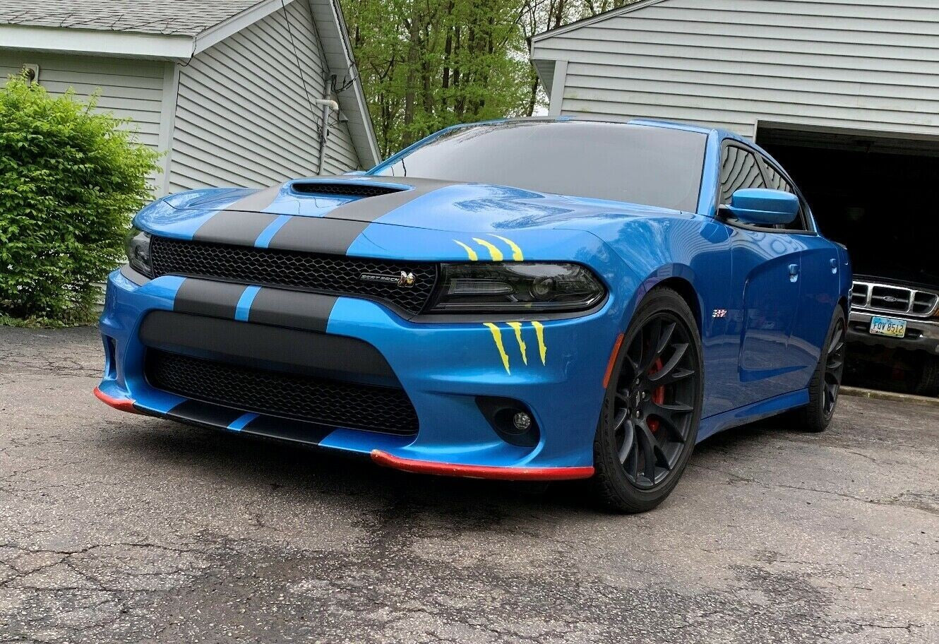 10 Inch Vinyl Rally Stripes Racing Stripe Kit Hood Trunk Roof for Dodge Charger