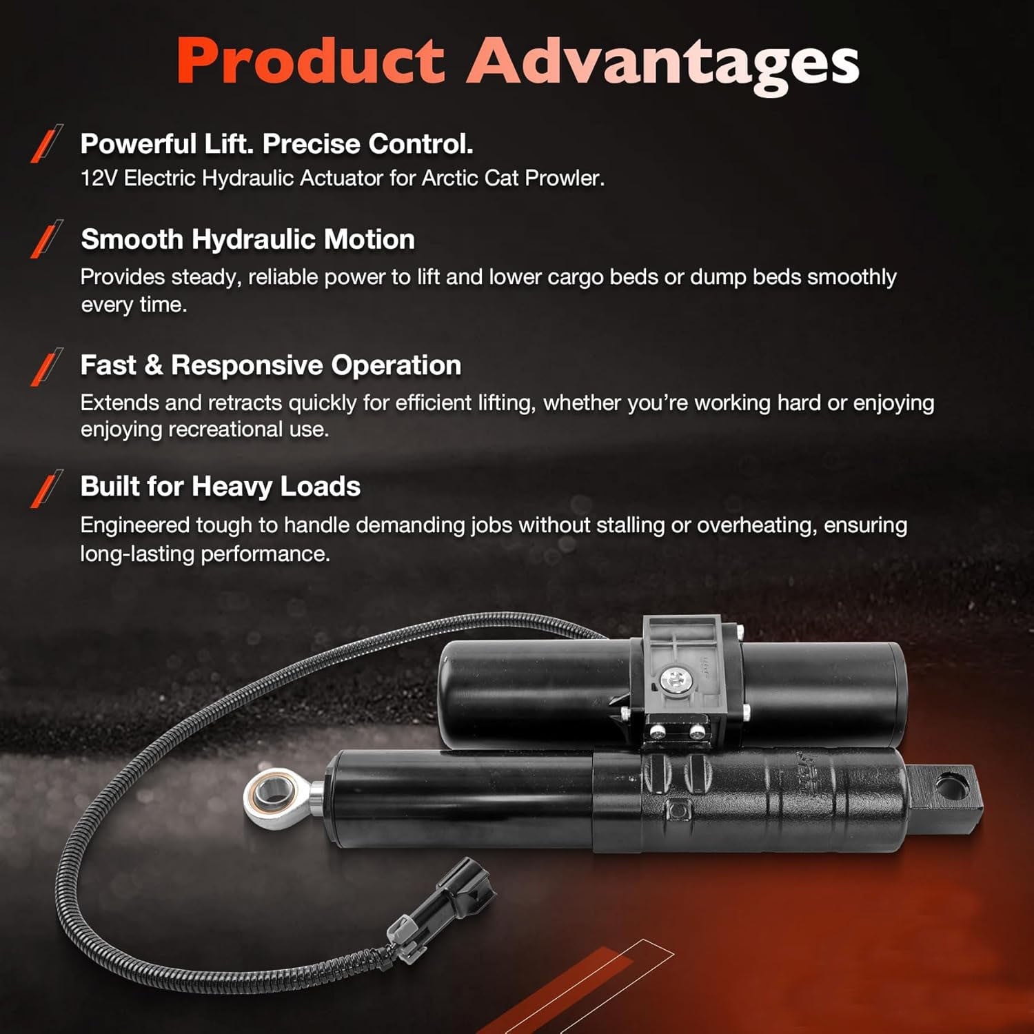 1436-269 12V Electric Hydraulic Linear Actuator for Arctic Cat HDX Prowler UTV