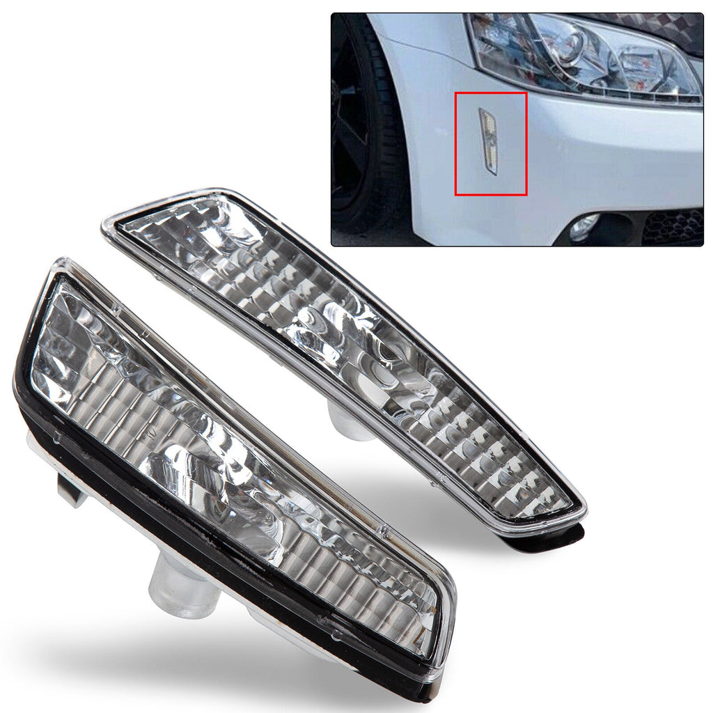 Clear Front Fender Side Markers Lights Housing for Pontiac G8 GT GXP 2008 2009