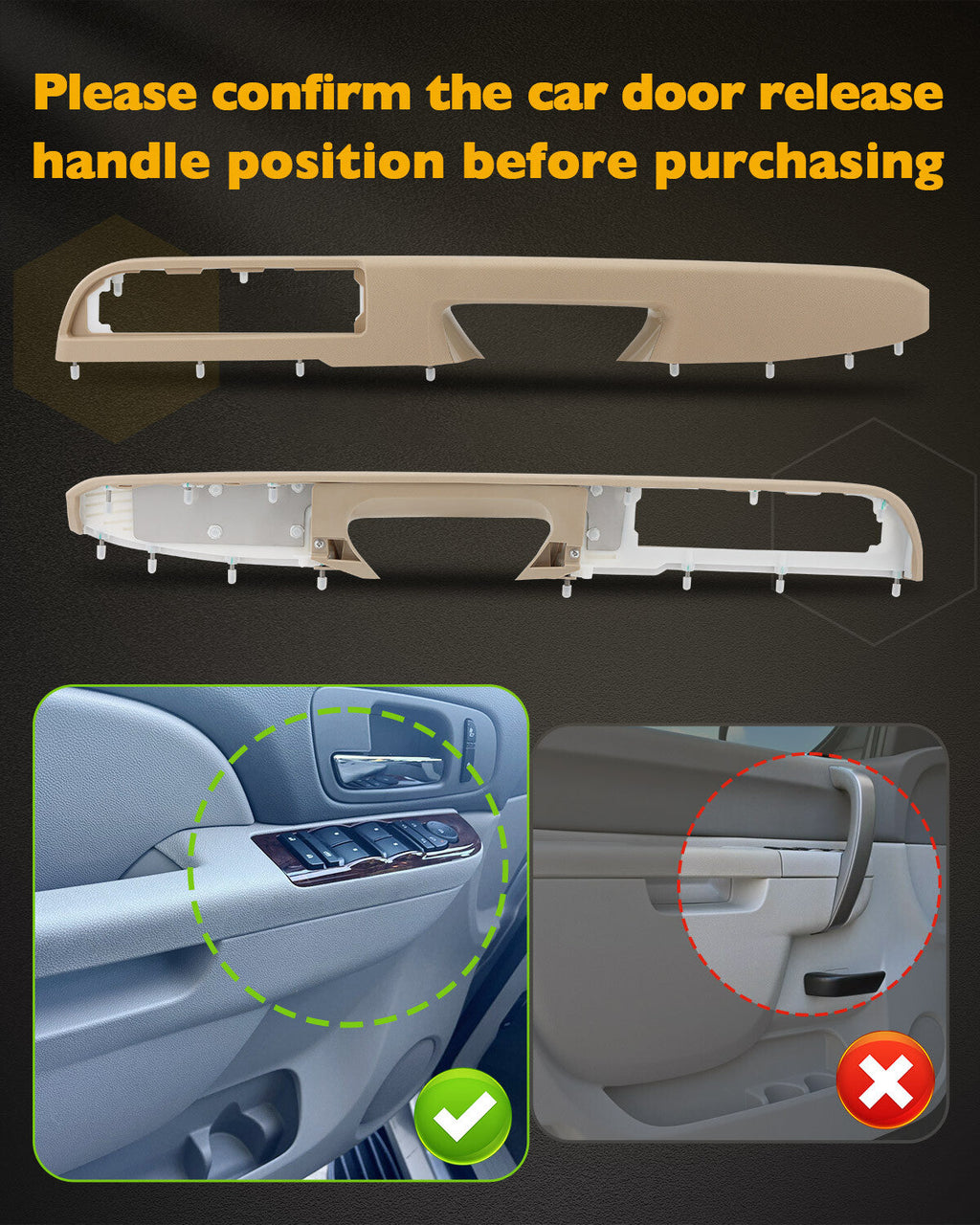 Driver Armrest Repair Set for Chevy Silverado GMC Sierra 1500 2500 3500 HD 10 14