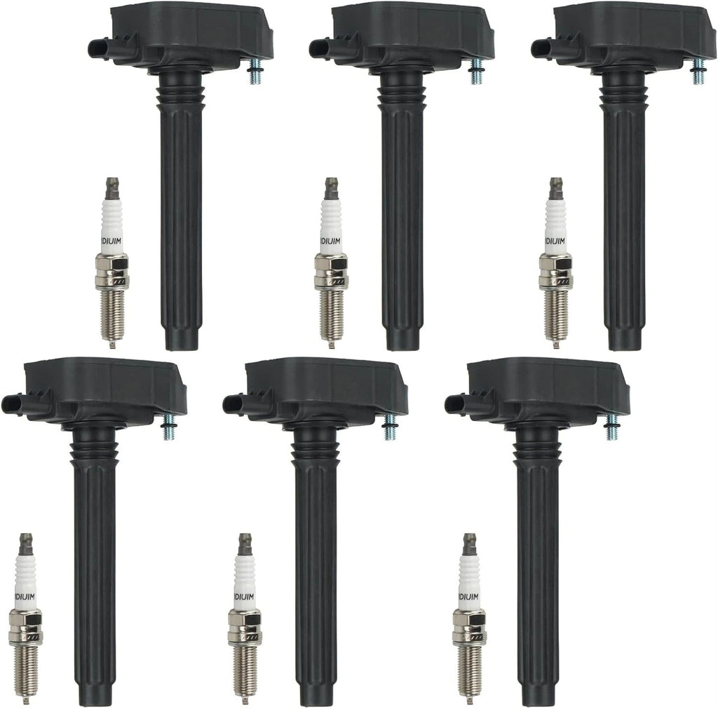 Ignition Coils and Spark Plugs Pack for Chrysler Jeep Dodge Ram V6 3.6L 6Pcs