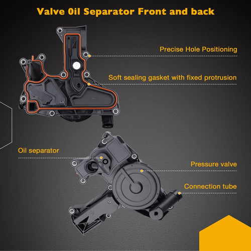 06H103495AH PCV Valve Crankcase Vent Oil Separator Kit For Audi A3 A4 A5 VW CC