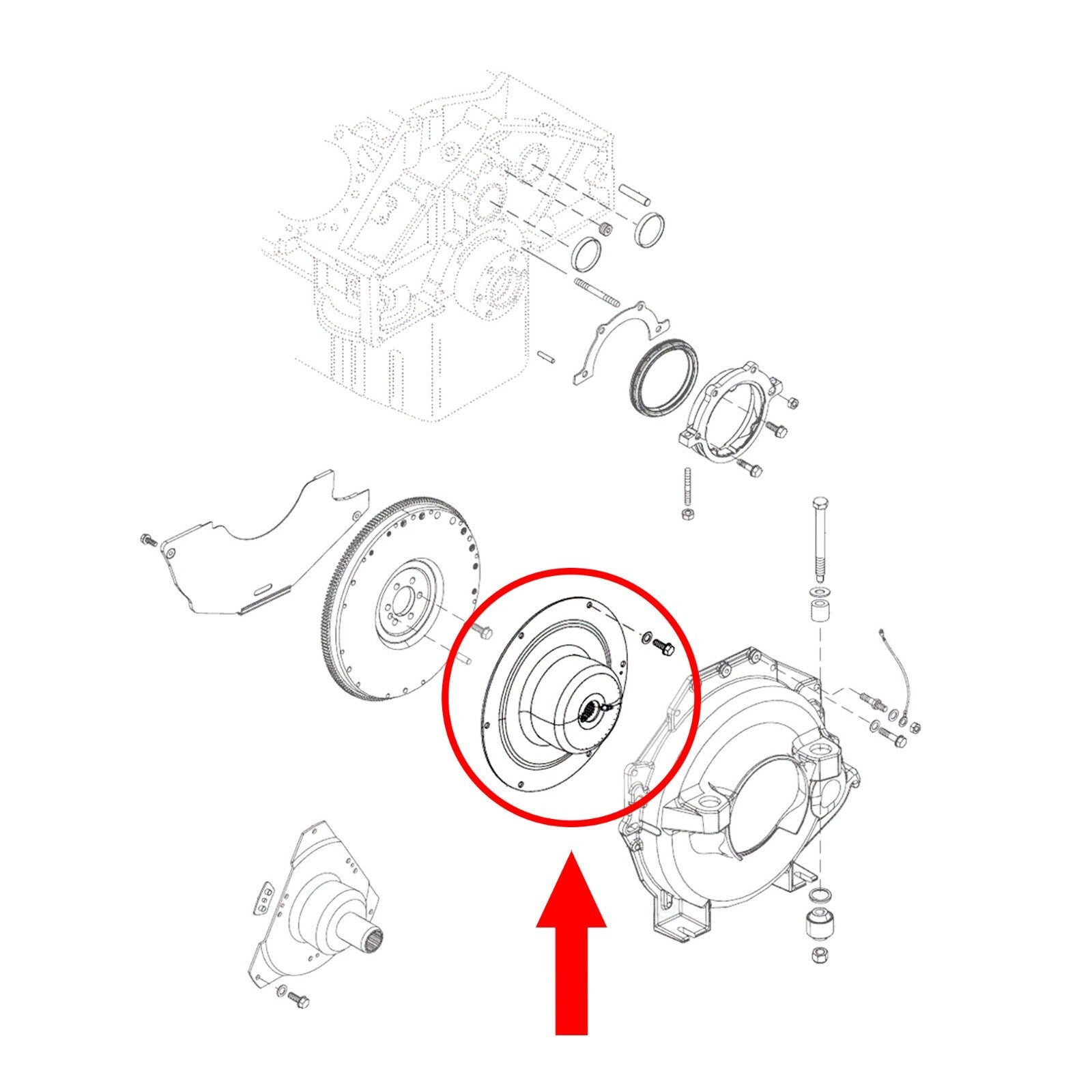 Engine Flywheel Coupler for MerCruiser V8 Bravo X 8M0098795