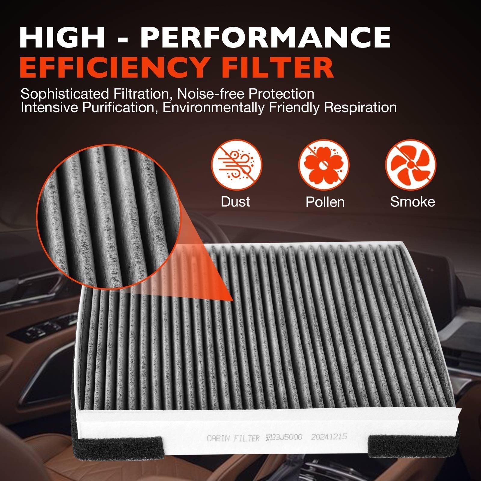 Engine Cabin Air Filter Set for Kia Telluride Hyundai Santa Fe 3.8L 2.0L