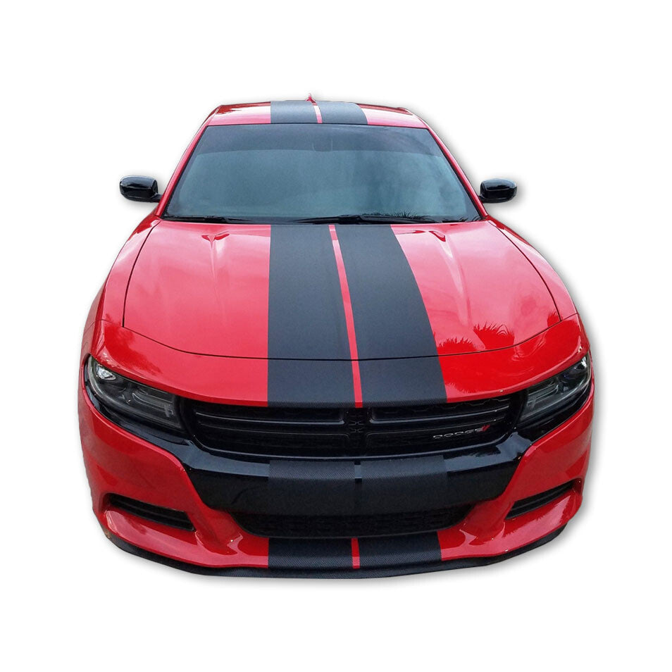 10 Inch Dual Vinyl Rally Stripes Racing Stripe Kit for Dodge Charger