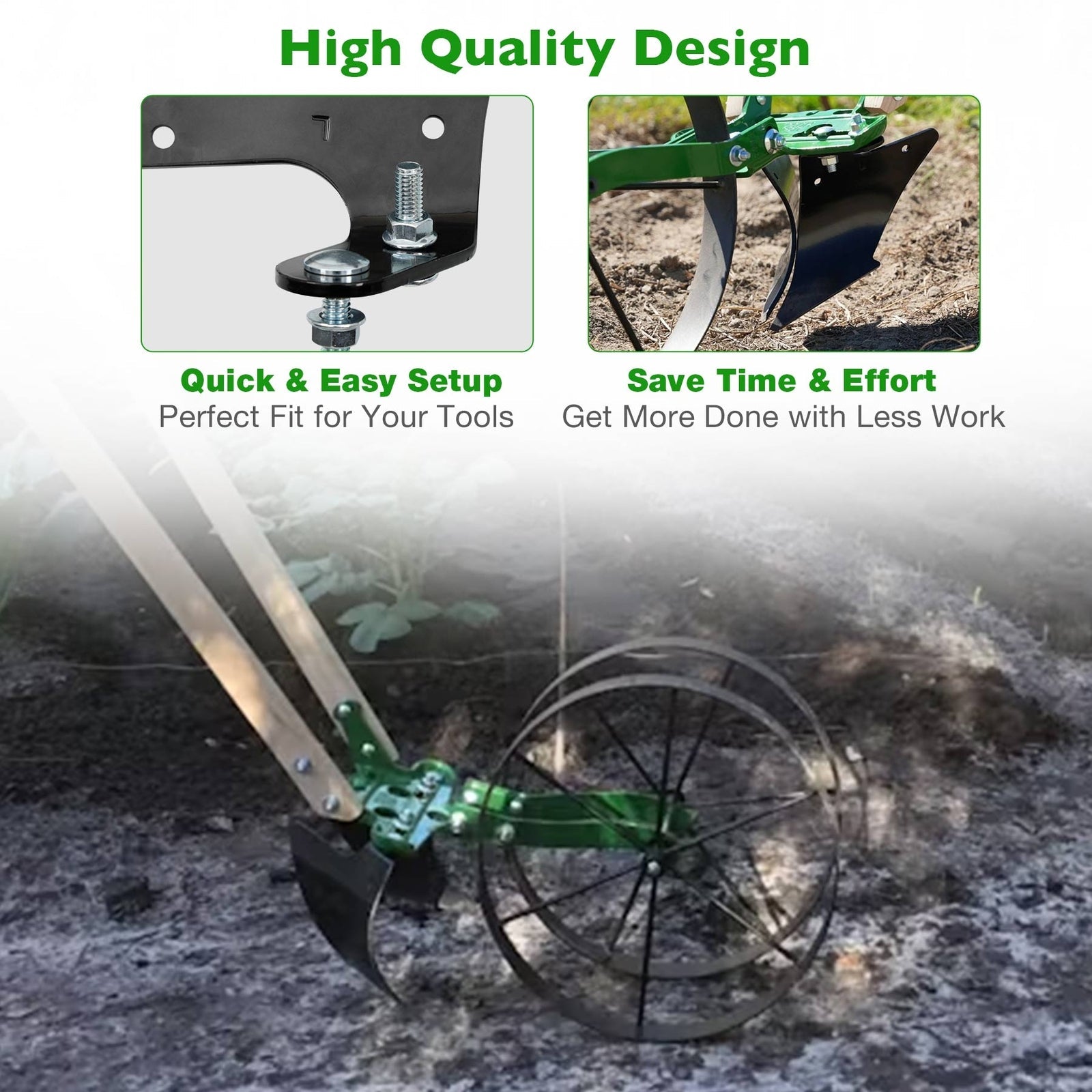 Heavy Duty Hoss Wheel Hoe Plow Set with Attachments for Planet Jr Other Model