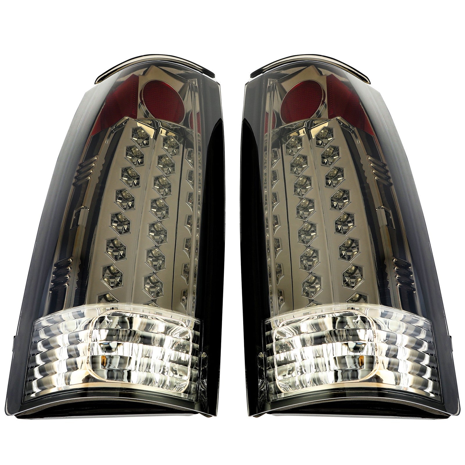 DOT Fits 88 98 Chevy GMC C K 1500 3500 Yukon Silverado Smoke LED Tail Lights
