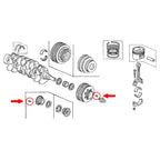 Crankshaft Pulley Key Spacer for Honda Civic Accord CRX CR-V Acura Integra 4