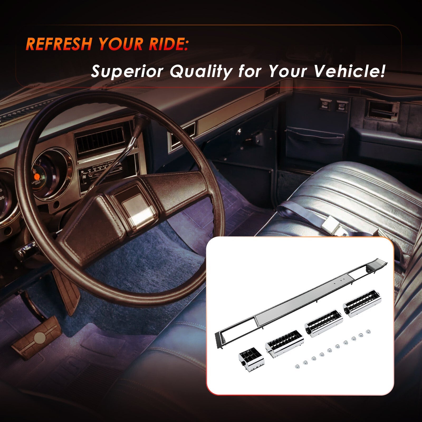 Center Dash AC Air Vent Trim Plate for Chevy Silverado GMC C K 1500 2500 81-91