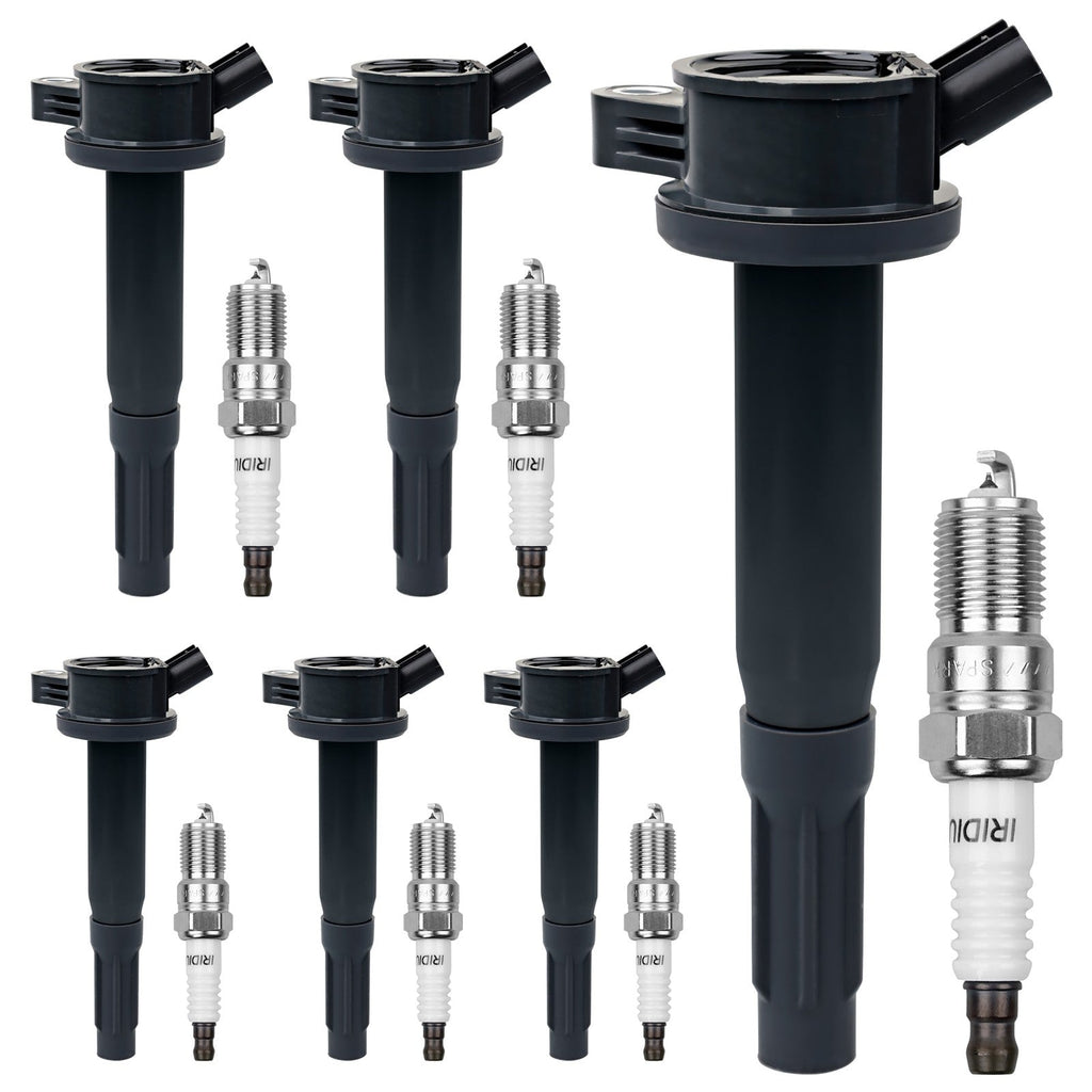 UF486 Ignition Coil Pack & Spark Plug Set for Ford Fusion Escape Mercury 3.0L 6x