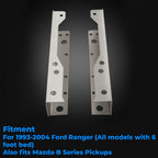 Rear Frame Weld On Channels For Ford Ranger 1993 To 2004 With 6 Foot