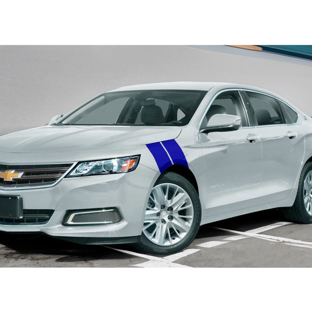 4 Inch Dual Fender Stripe Hash Mark Decal Graphic Kit for Chevy Impala 14 19