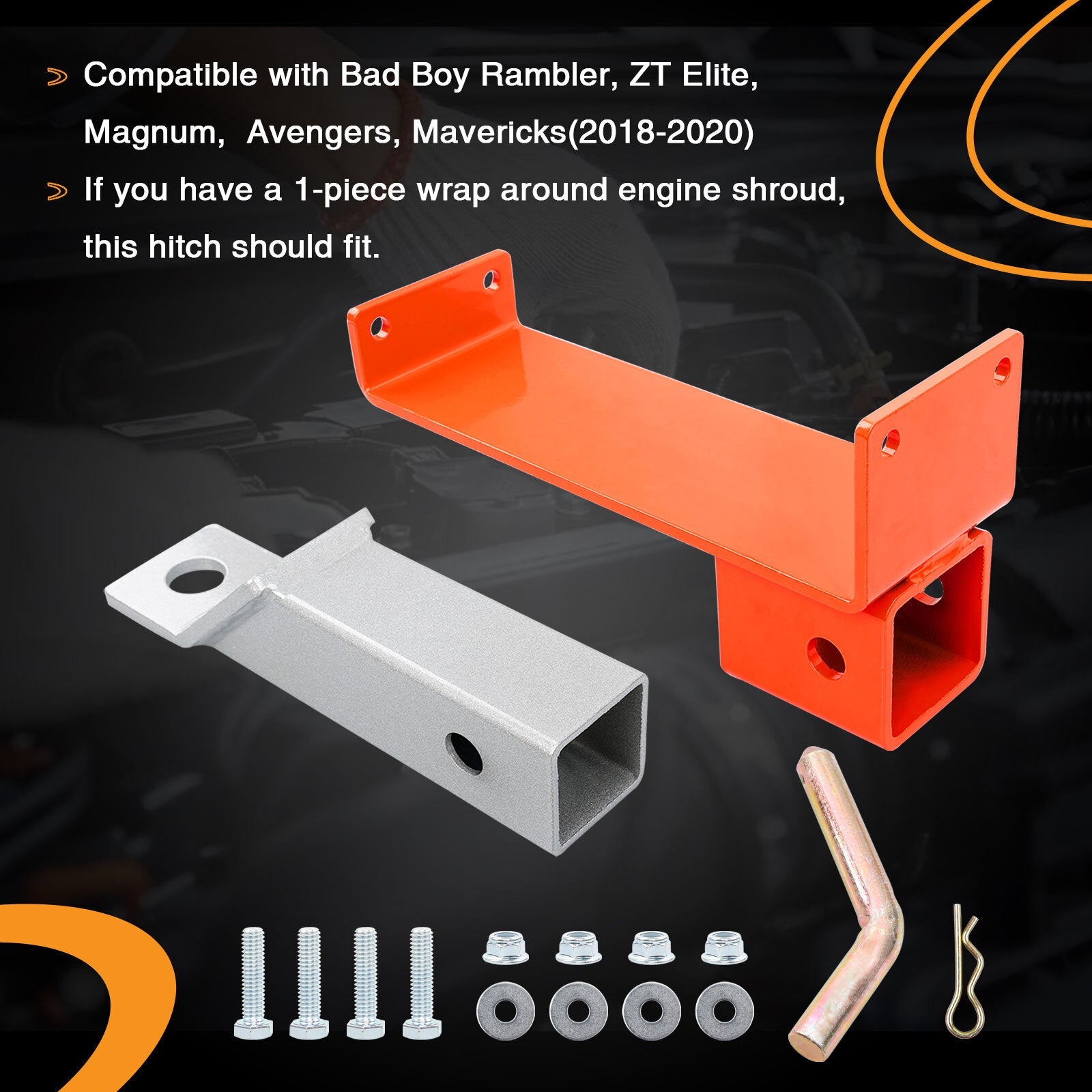 Trailer Hitch Receivers Kit for ZT Elite Magnum Avengers Mavericks 2 Inch 18 20