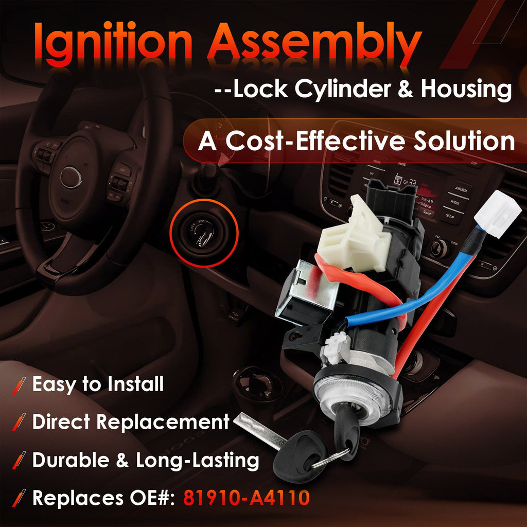 Ignition Lock Cylinder Switch Housing With Keys For 15 To 21 Kia Sedona Hyundai