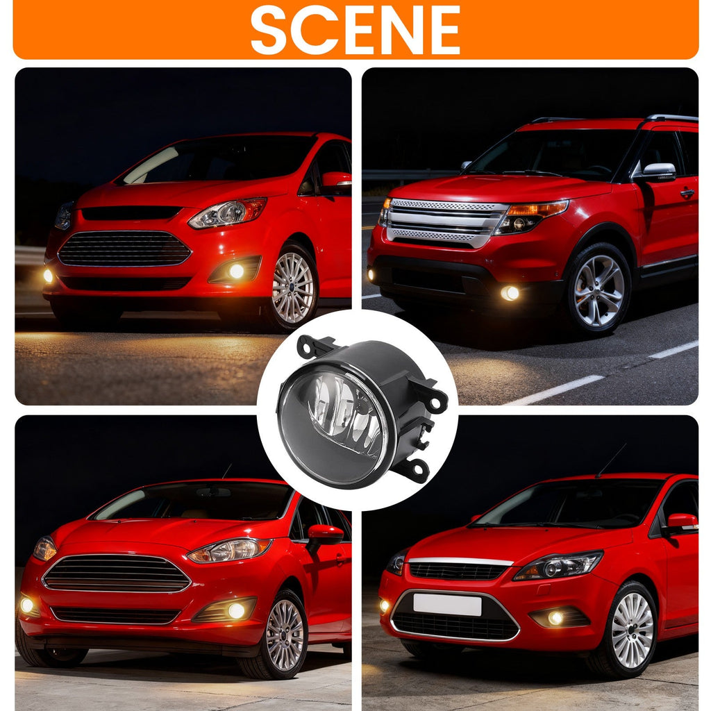 Clear Lens Fog Lights Bumper Lamps 2Pcs New for Ford Explorer 2011-2015