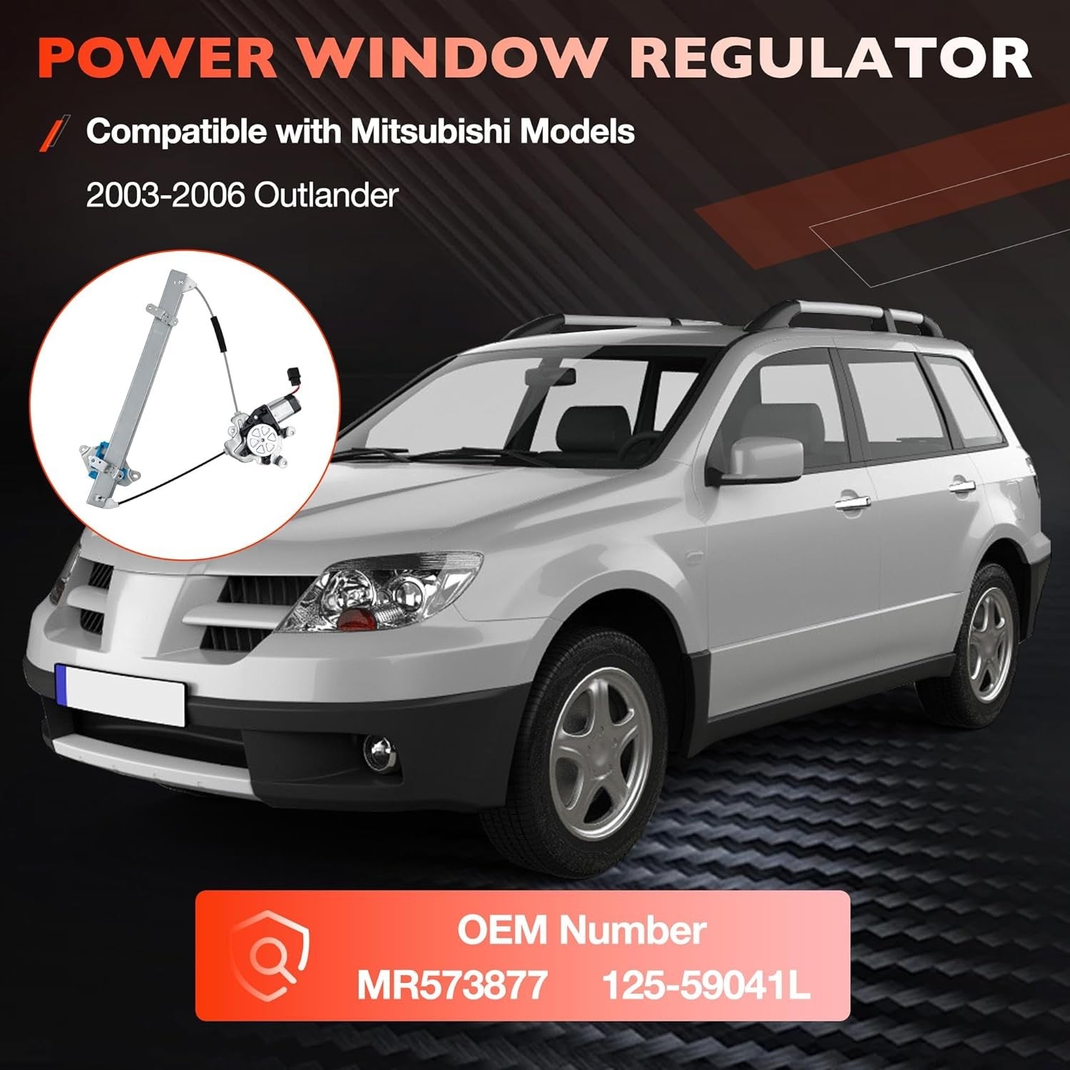 Front Left Right Power Window Regulator Motor for Mitsubishi Outlander 03 06