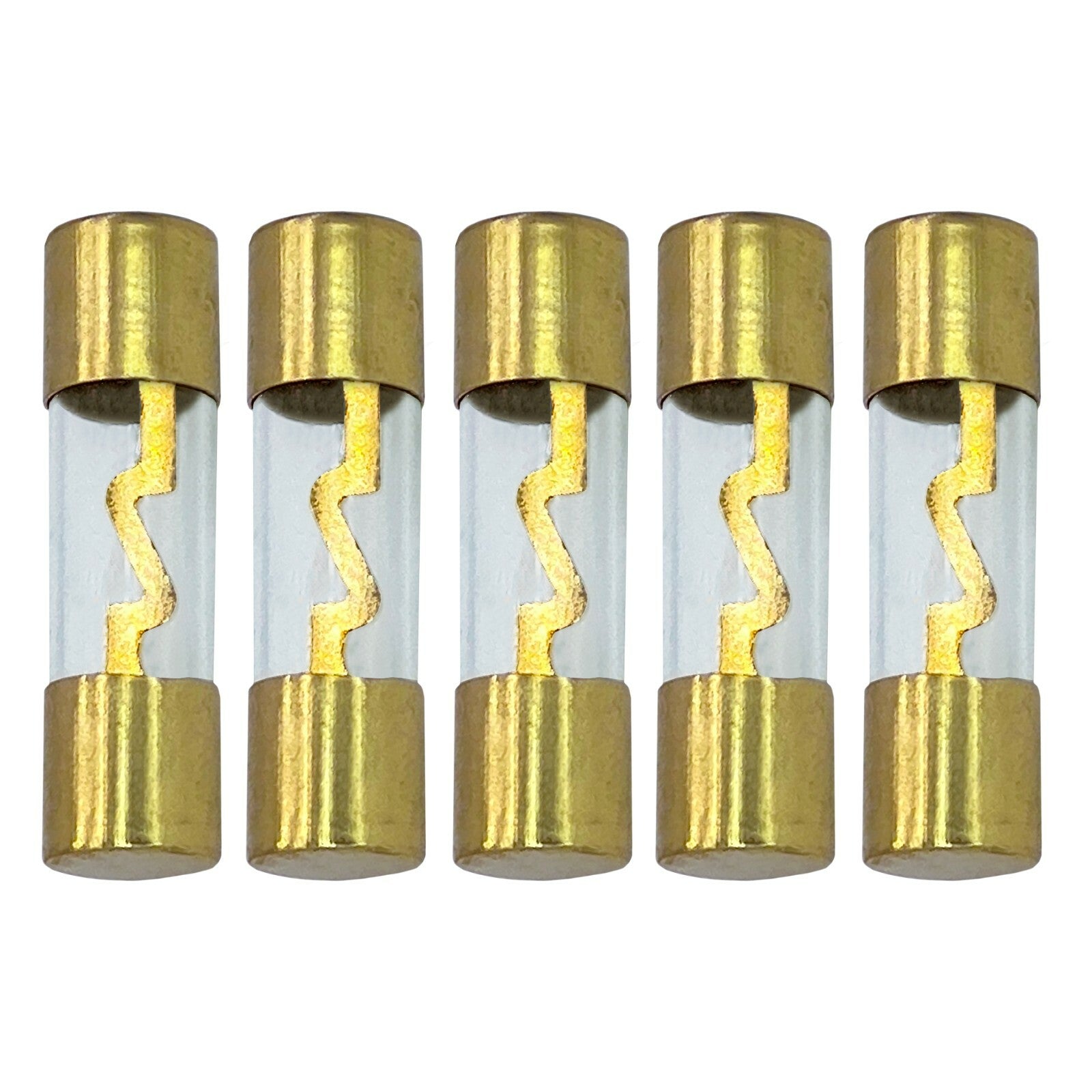 AGU Fuse 10A Gold Glass Inline For Car Auto Audio Stereo Amplifier Protection