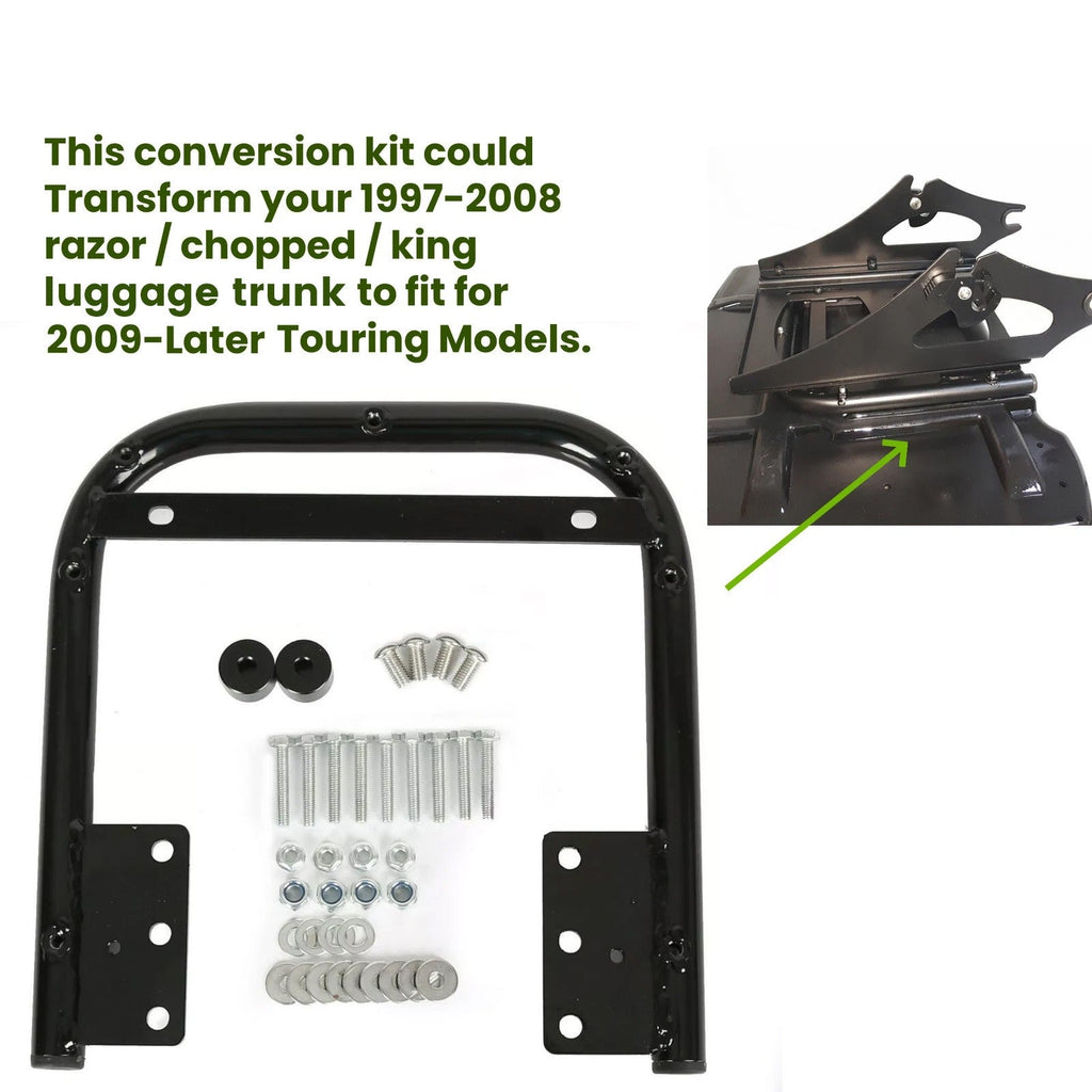 Razor Luggage Trunk Conversion Bracket Mount Rack For 2009-2013 Harley Touring