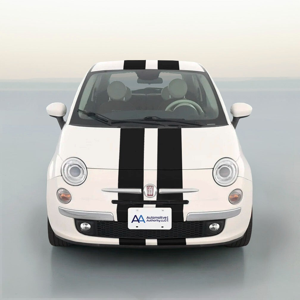 6 Inch Dual Vinyl Rally Stripes Racing Stripe Bonus Install Kit for Fiat 500