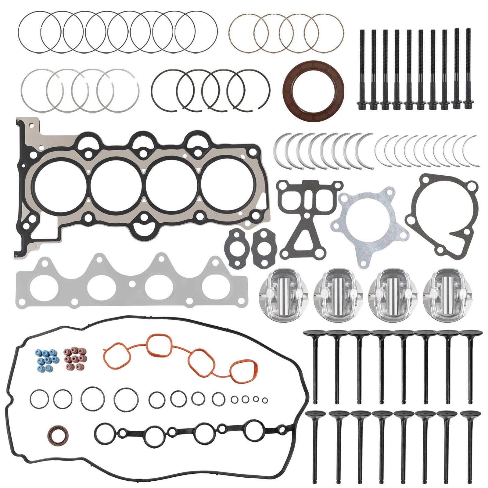 G4FD 1.6L Engine Rebuild Overhaul Kit Pistons Rings for Hyundai Kia Soul