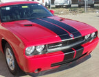 Vinyl Rally Stripes Racing Stripe Hood Trunk Roof for Dodge Challenger 10 Inch