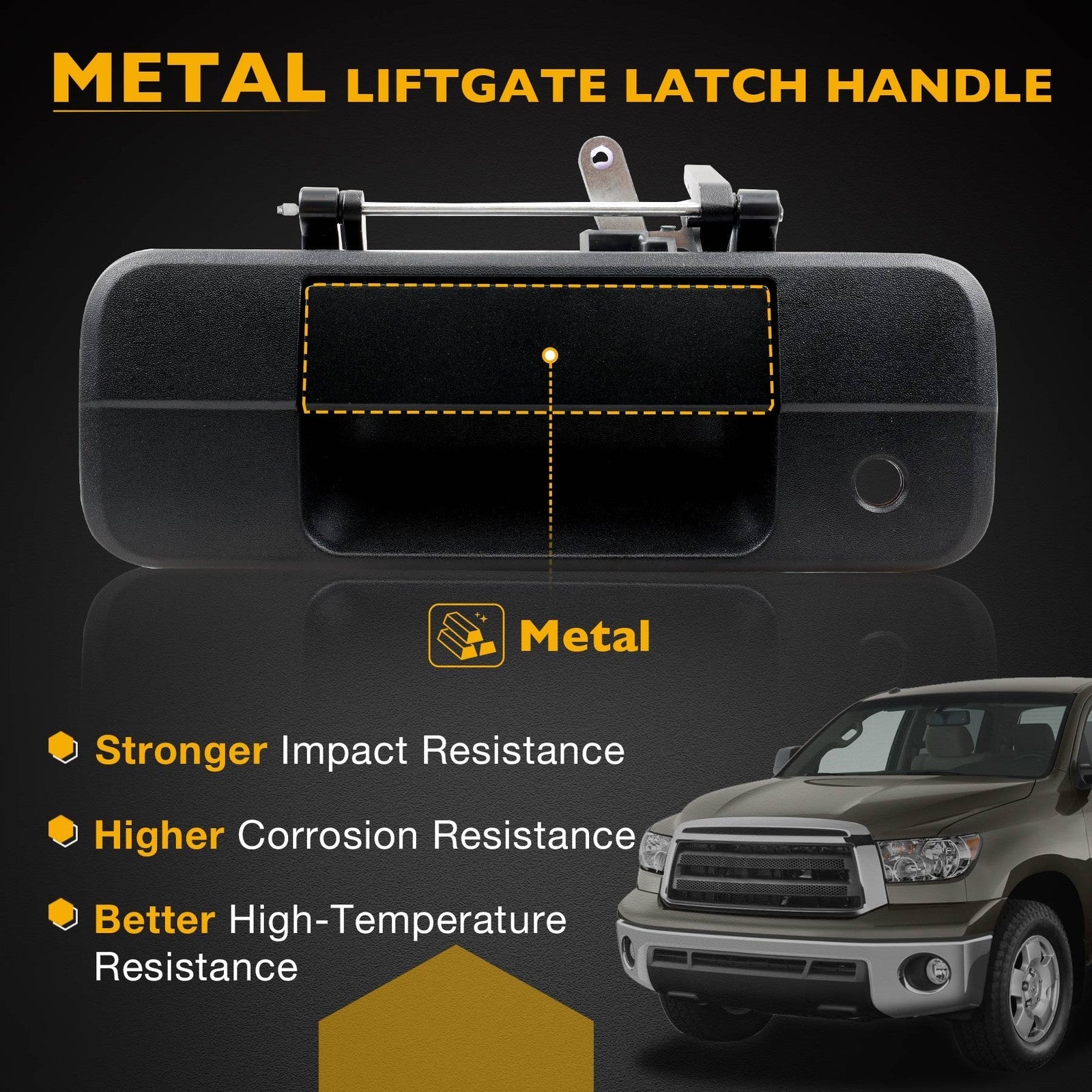 81213 Tailgate Handle Latch with Lock Cylinder and Key for 07-13 Toyota Tundra