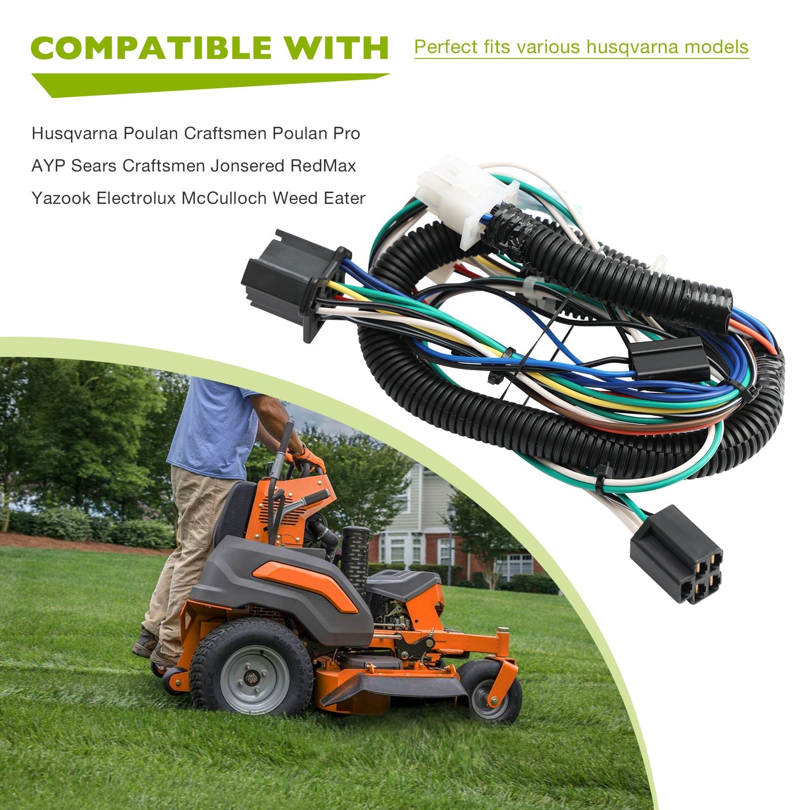 581023101 Ignition Wire Harness For Husqvarna 2246 Poulan PP19A42 Craftsman