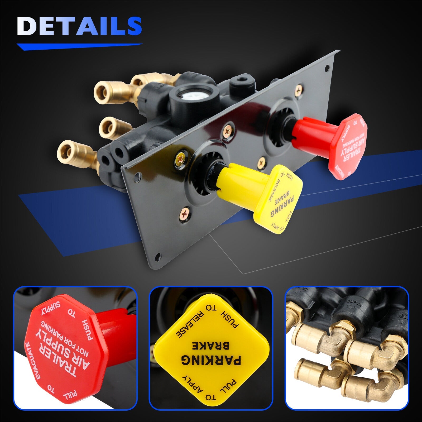 801631 MV3 Dash Air Brake Control Valve For Bendix Freightliner BW5013293 Volvo