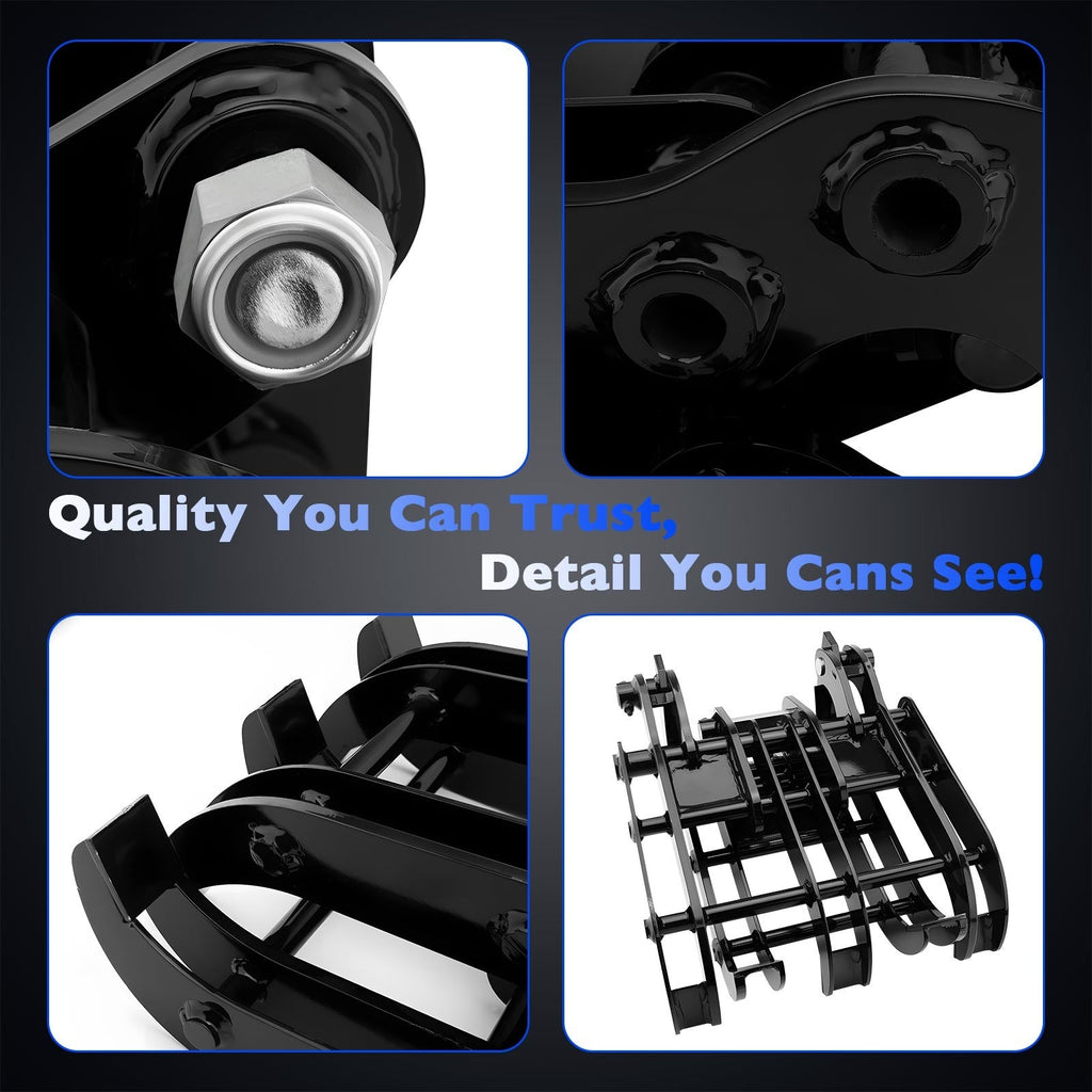 2 Pin Mini Excavator Grabber Attachment for 0.8 to 1.8 Ton Most Models