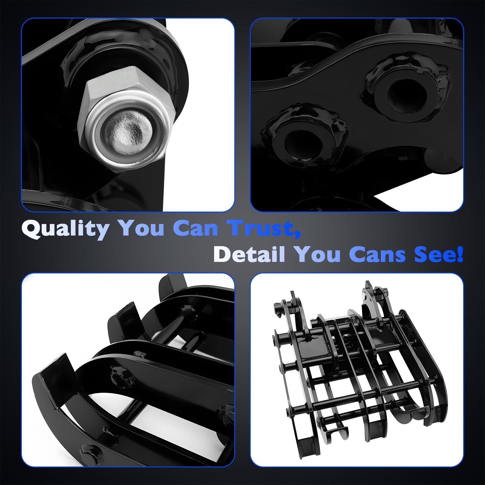 2 Pin Mini Excavator Grabber Attachment for 0.8 to 1.8 Ton Most Models