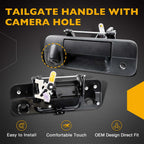 Metal Tailgate Handle Lock Camera Accessories Kit for Toyota Tundra 07-13