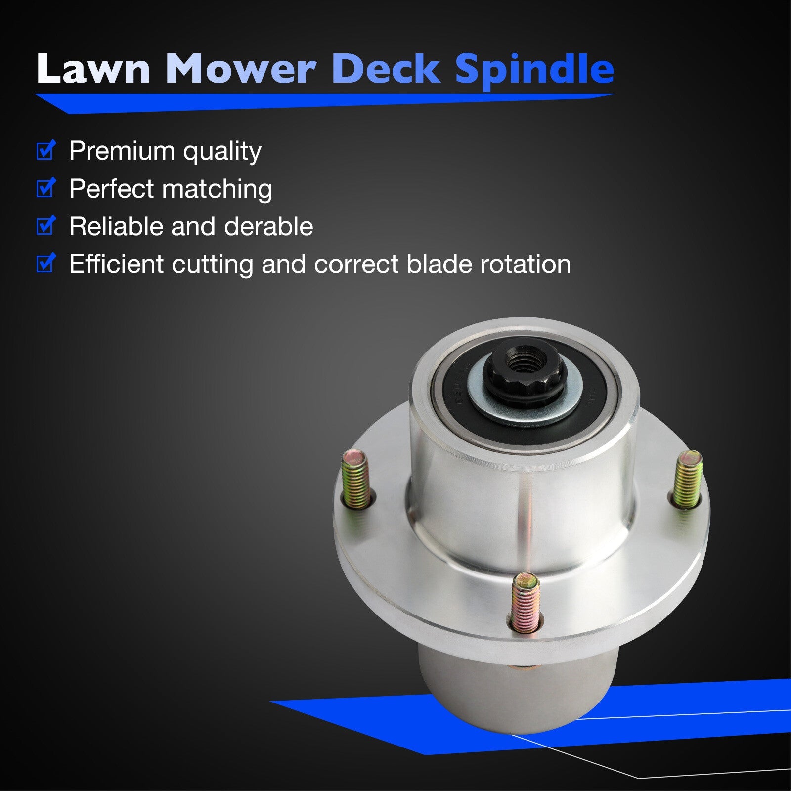 125981 Deck Blade Spindle For Hustler Fastrak Raptor SDX SD 48 54 60 In Mower