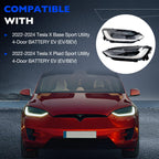 LED Headlight Assy Driver Passenger Side for 2022 2024 Tesla Model X Plaid 2x