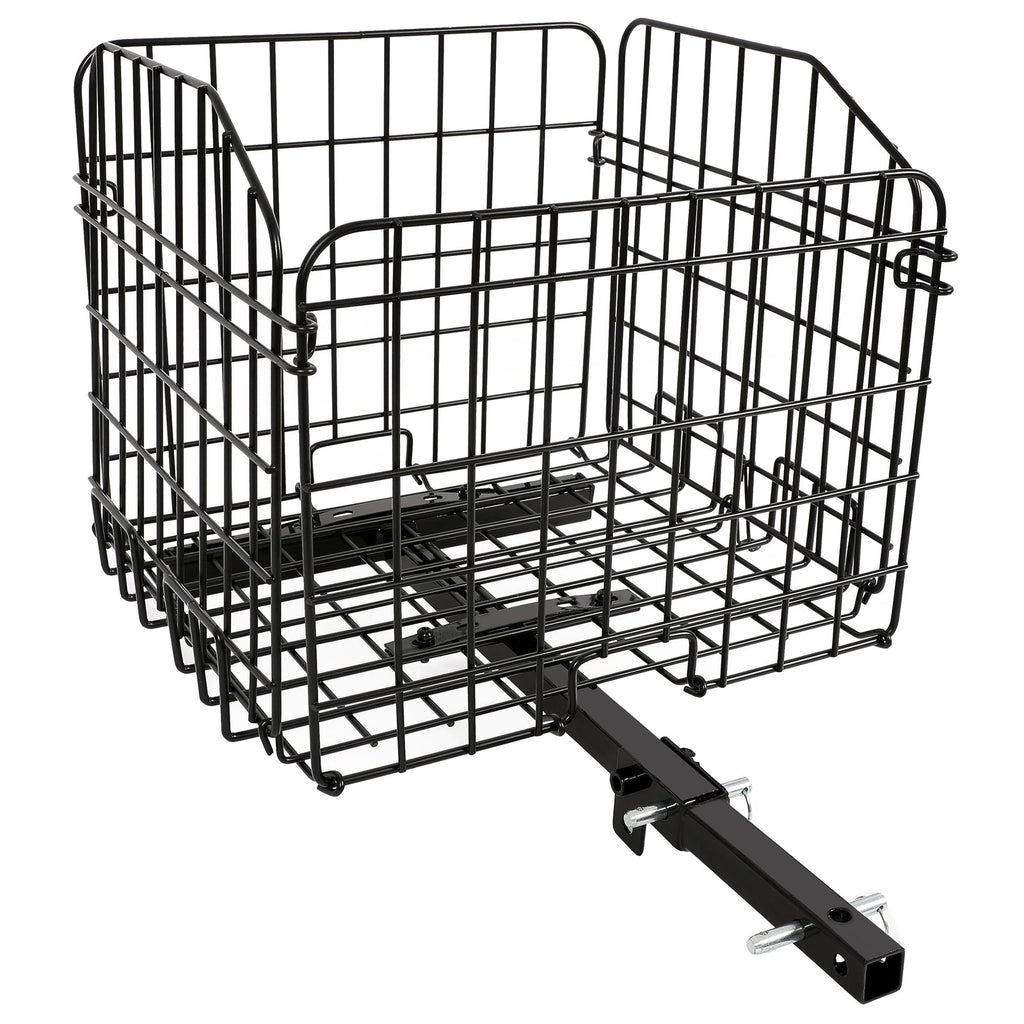 Folding Rear Basket Accessory for Most Mobility Scooters Sturdy Steel Black