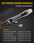 Exterior Passenger Door Handle with Smart Keyless Entry for Infiniti 08-20