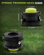 314608005 String Trimmer Head Straight Shaft for Ryobi RY15526 RY15527 RY15529