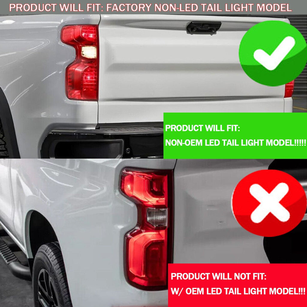 Tail Light Lamp W/Bulb for Chevy Silverado 1500 2019+ Non-LED Driver Left Side