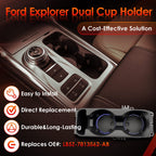 Upgrade Center Dual Cup Holder w Wireless Charging For Ford 2020 2025 Explorer