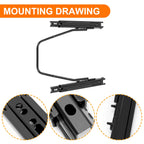 2pcs Universal Dual Lock Seat Sliders Rails Bracket Track Assembly Adjustable
